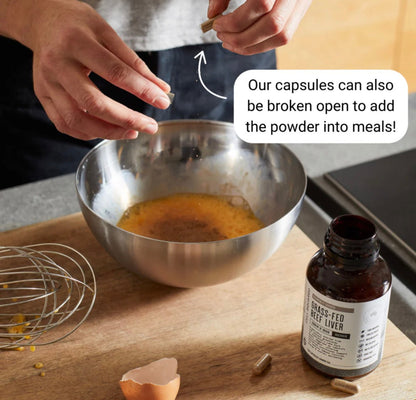 Organic Grass Fed Beef Liver Capsules Cell Squared