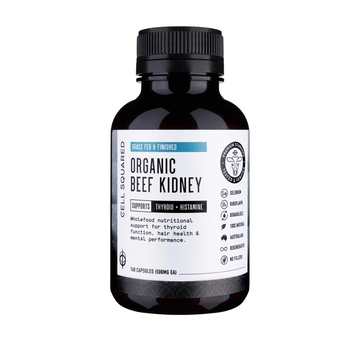 Organic Grass Fed Kidney Capsules Cell Squared