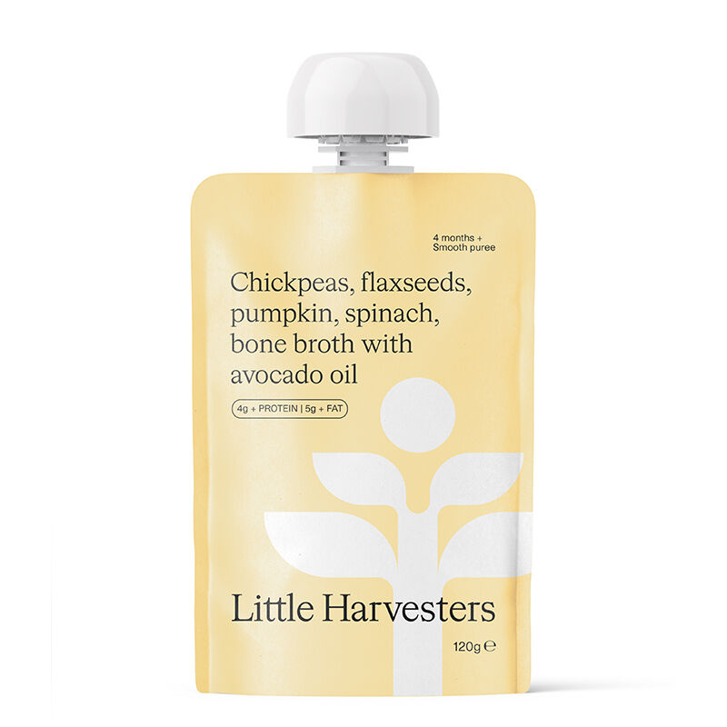 Puree Pouch - Chickpeas Flax & Pumpkin 120g LITTLE HARVESTERS