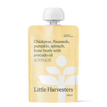 Puree Pouch - Chickpeas Flax & Pumpkin 120g LITTLE HARVESTERS