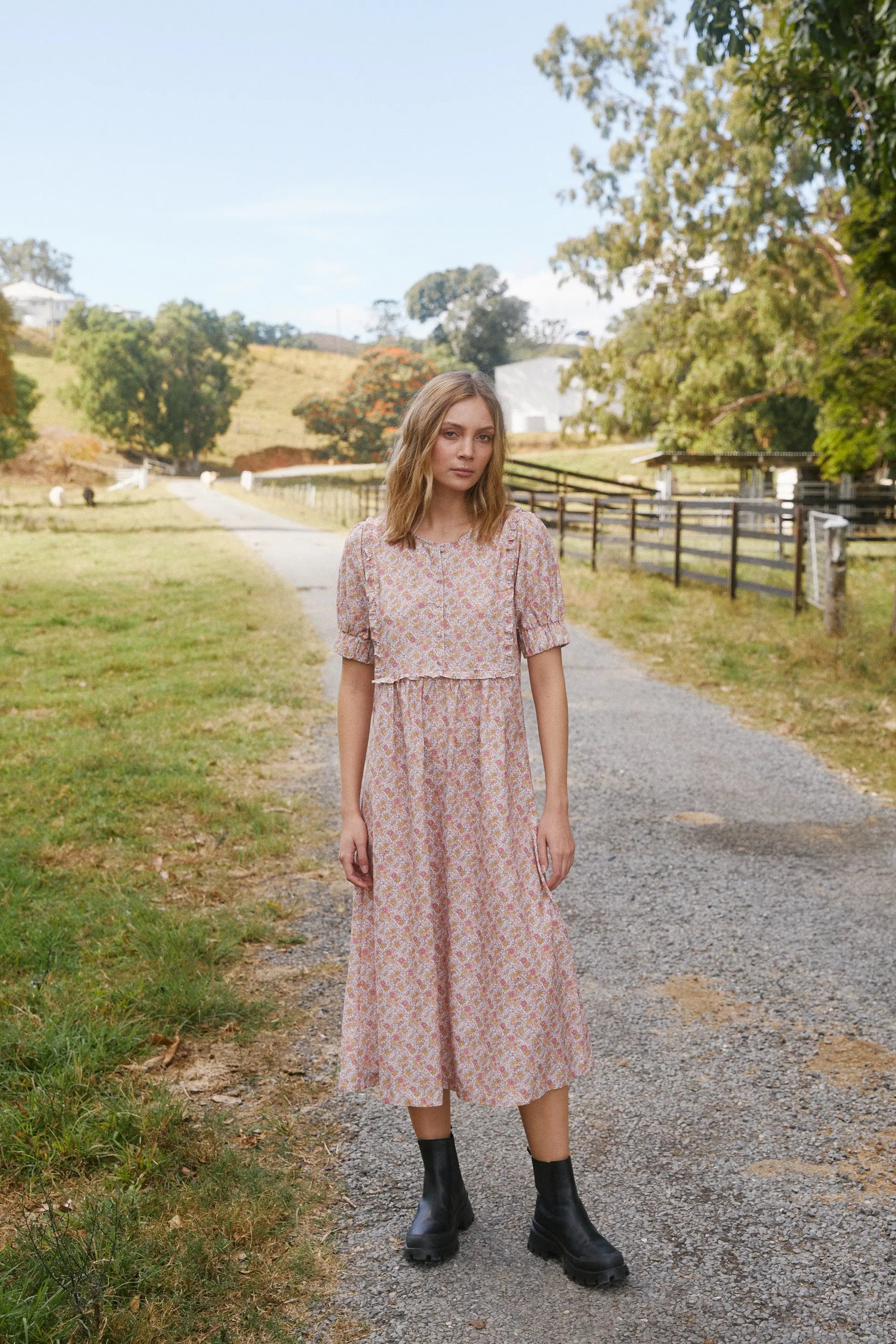 Oak Meadow Poppy Dress in Honey Rose – Sown