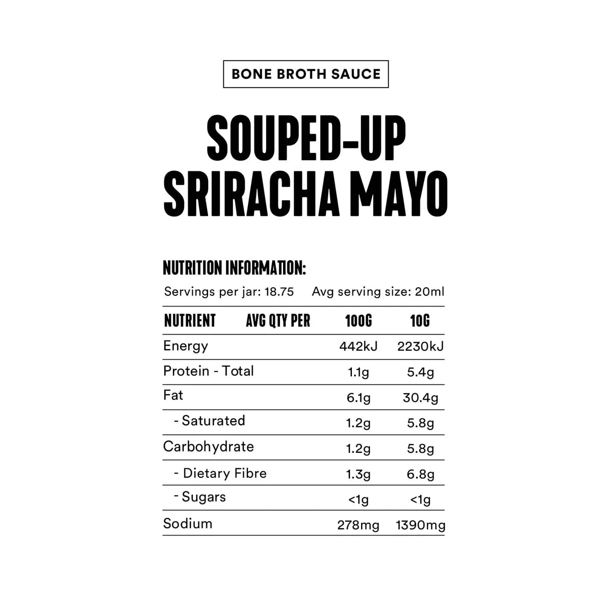 Bone Broth Sauce Souped-Up Sriracha Mayo G/F 375ml Gevity Rx