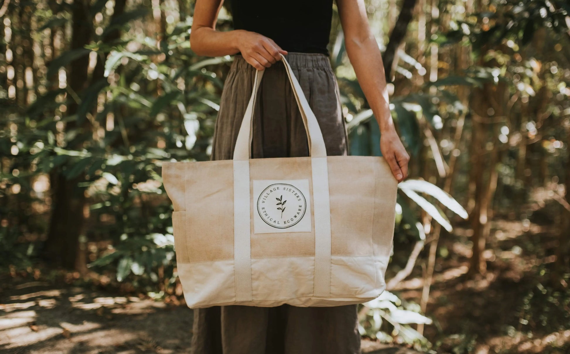 Village Juco & Organic Canvas Market Bag - Sown