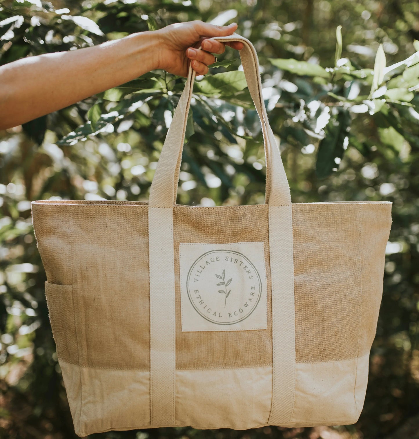 Village Juco & Organic Canvas Market Bag - Sown