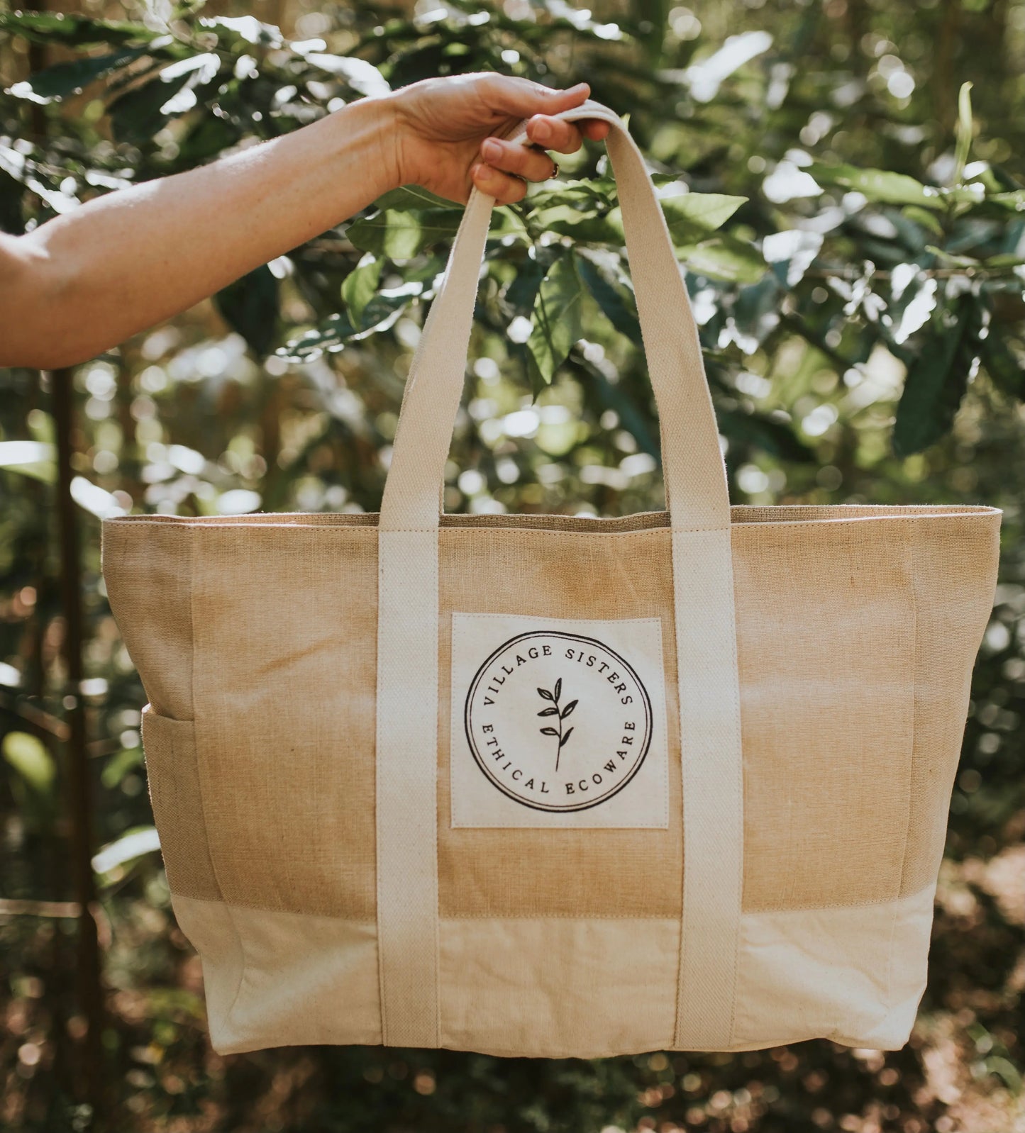 Village Juco & Organic Canvas Market Bag - Sown