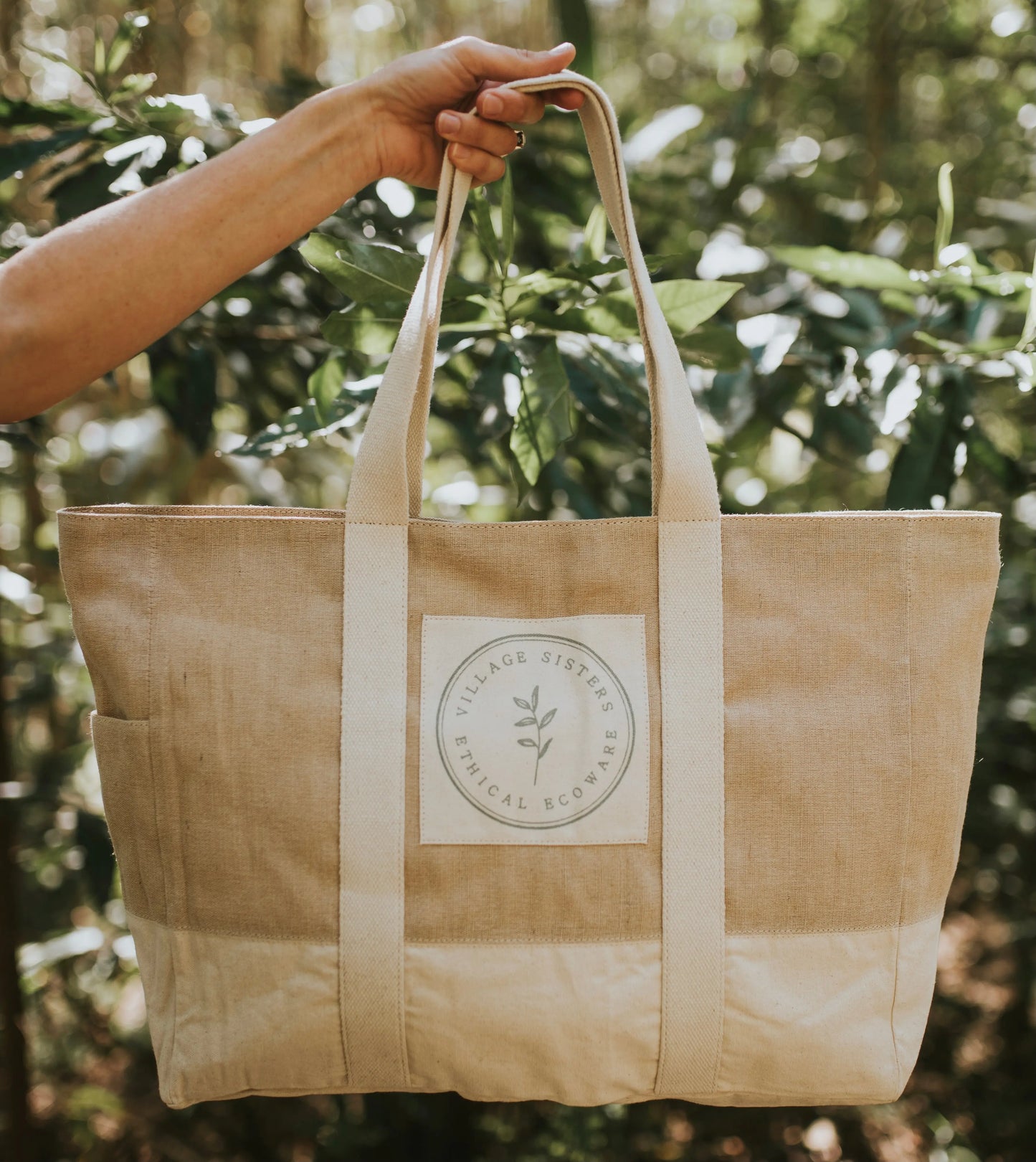 Village Juco & Organic Canvas Market Bag - Sown