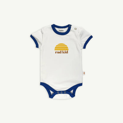 Rad Kid Primary Organic Cotton Ringer Onesie - Sown