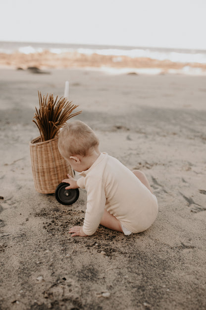 Organic Ribbed Romper - Sown