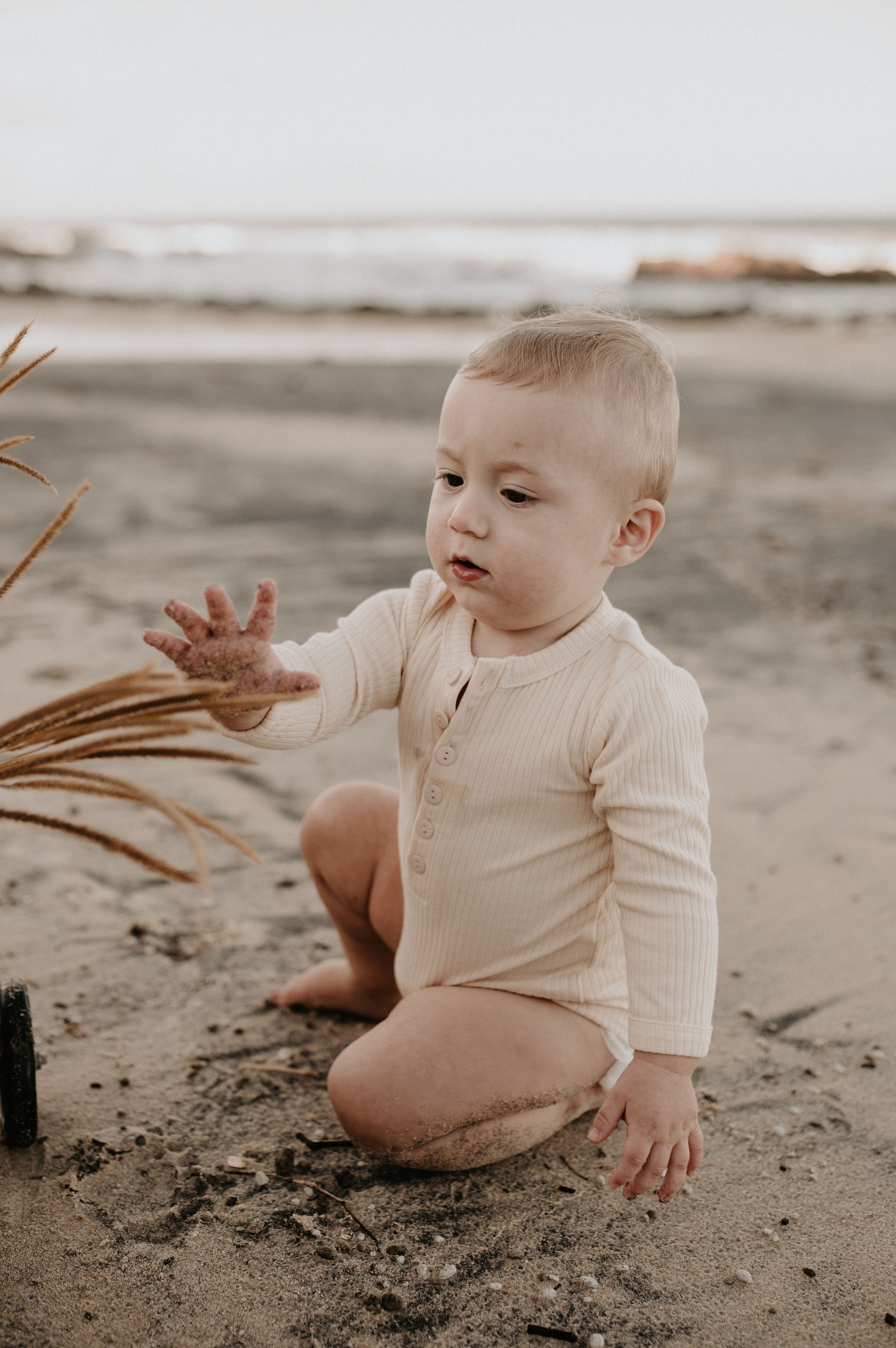 Organic Ribbed Romper - Sown