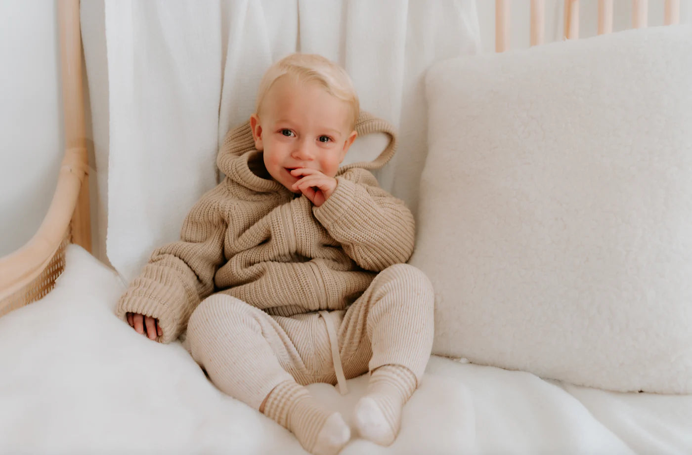 Sherpa Hooded Jacket - Caramel - Sown
