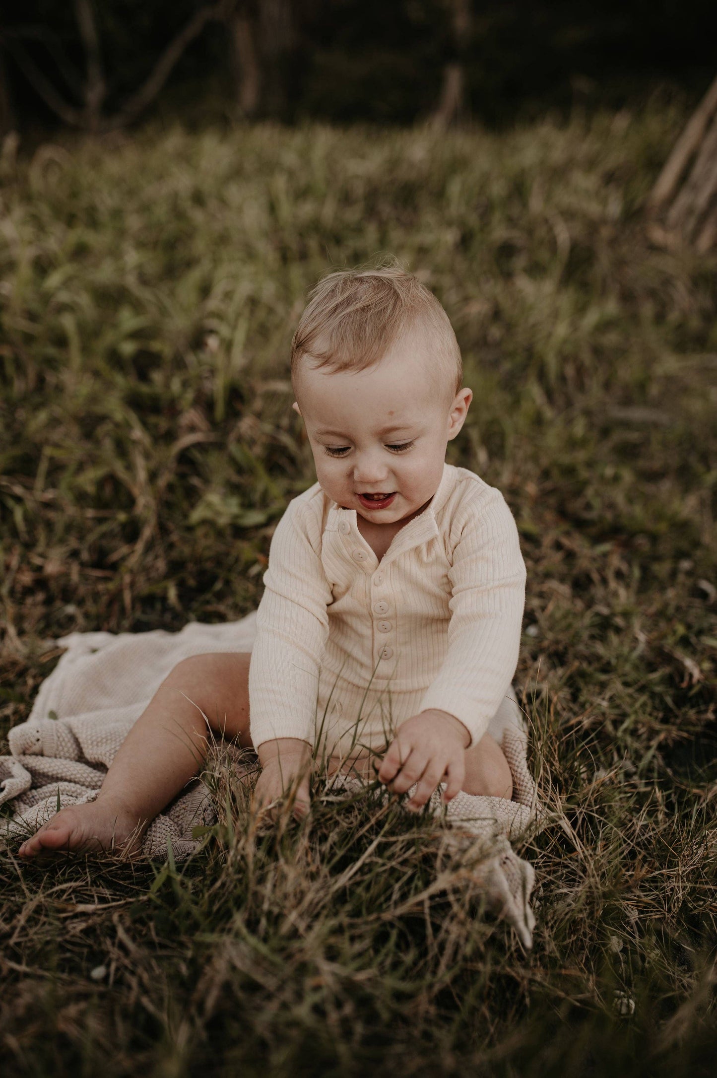 Organic Ribbed Romper - Sown